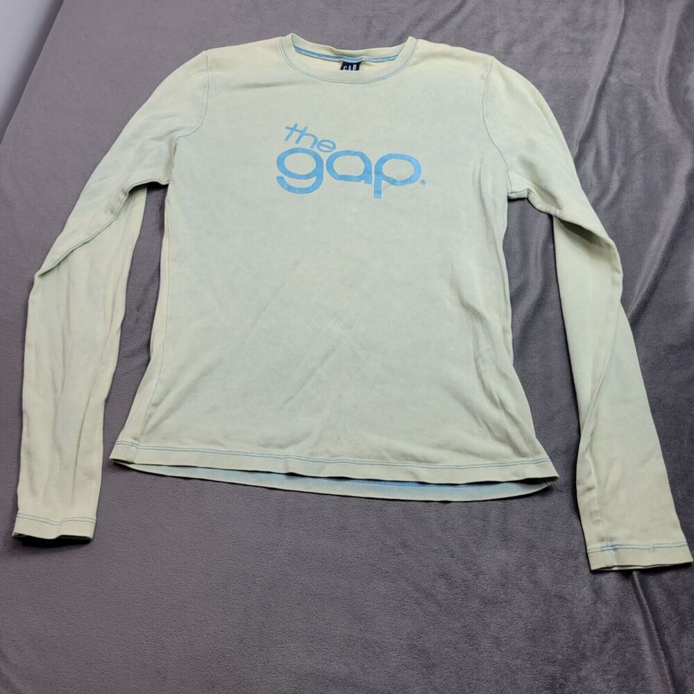 Vintage Gap‎ Light Green Long Sleeve Shirt L 100% Cotton